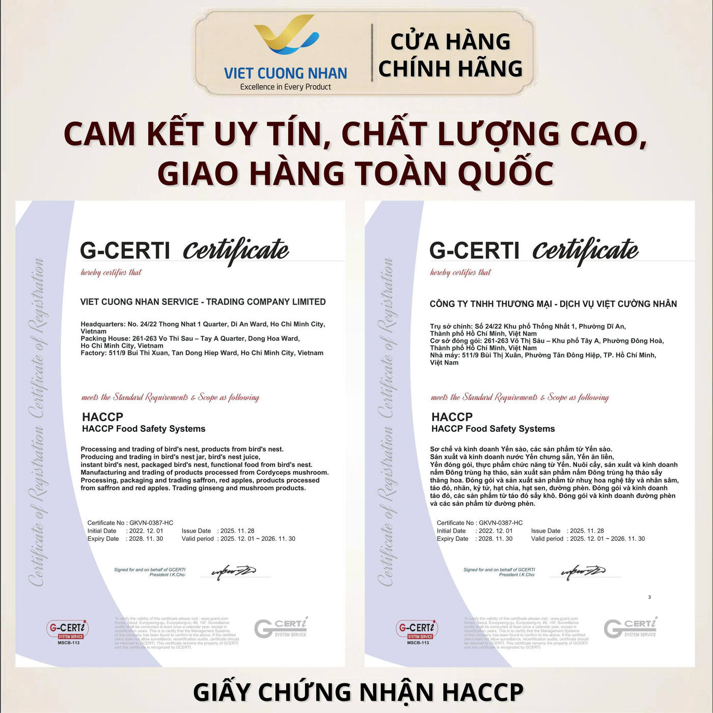 Chứng nhận HACCP