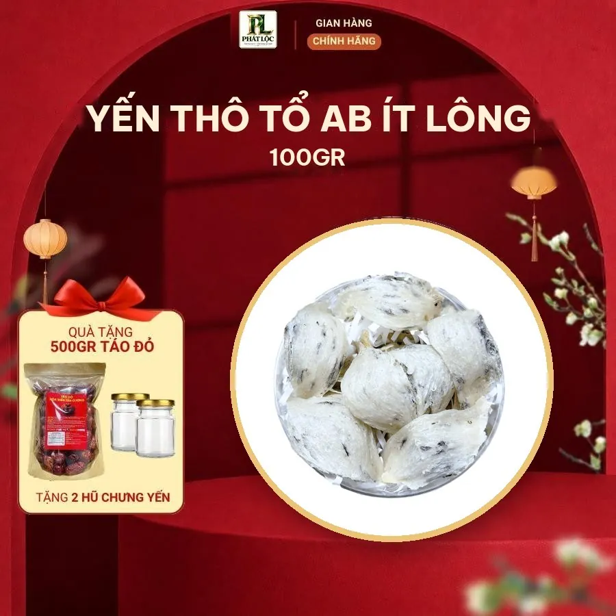 Yến Thô Tổ AB Ít Lông 100gr