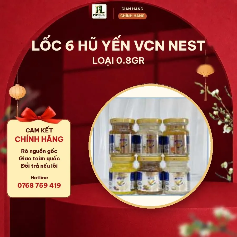 Lốc 6 Hũ Yến VCN Nest Loại 0.8gr