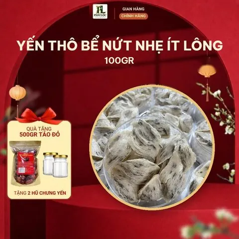 Yến Thô Bể Nứt Nhẹ Ít Lông 100gr