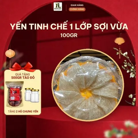 Yến Tinh Chế 1 Lớp Sợi Vừa 100gr