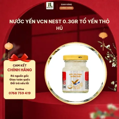 Nước Yến VCN Nest 0.3gr Tổ Yến Thô Hũ