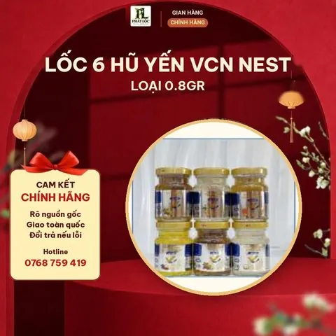 Lốc 6 Hũ Yến VCN Nest Loại 0.8gr