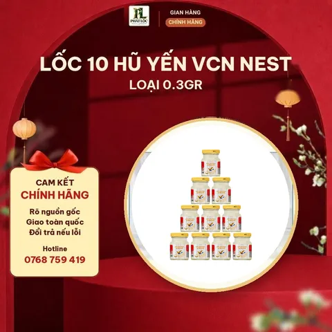 Lốc 10 Hũ Yến VCN Nest Loại 0.3gr